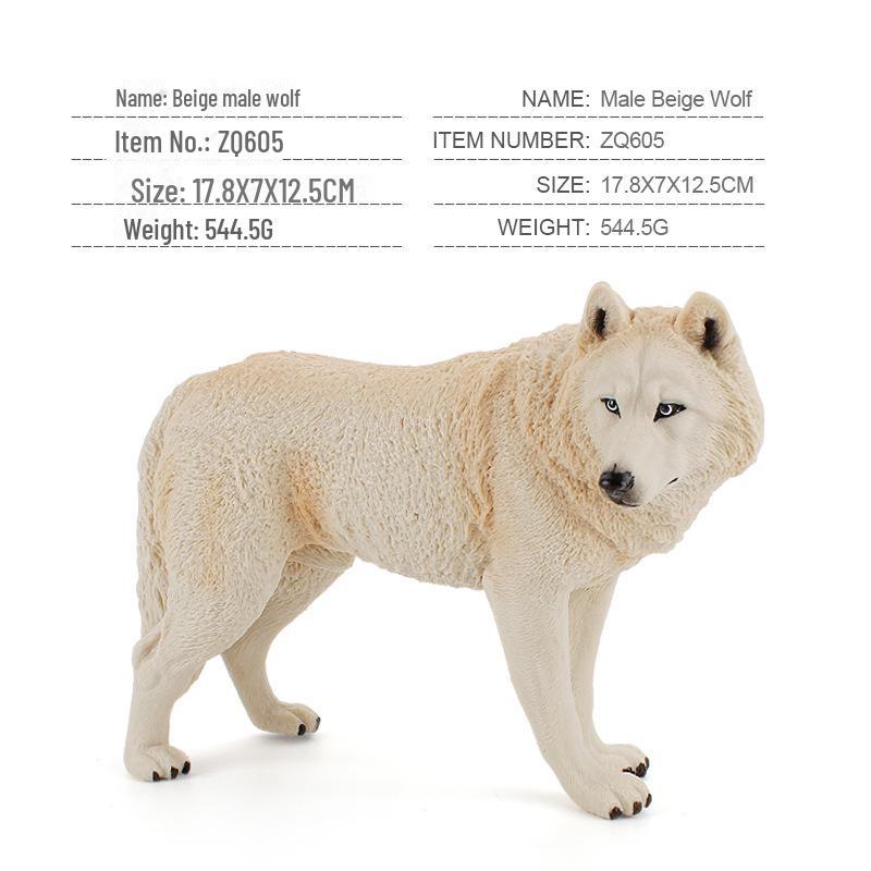 

Набор из 9 фигурок волка: Статичные сплошные самцы, воющие, белые и волчата