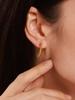 Qiong Yao Stainless Steel C-shaped Geometric Earrings: PVD Colorfast, High-end Fashion for Women