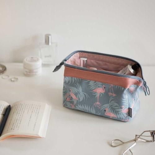 Multifunctional Travel Cosmetic Storage Bags Fashion Flamingo Printed Women's Wash Bag Waterproof Makeup Bag Toiletry Handbag
