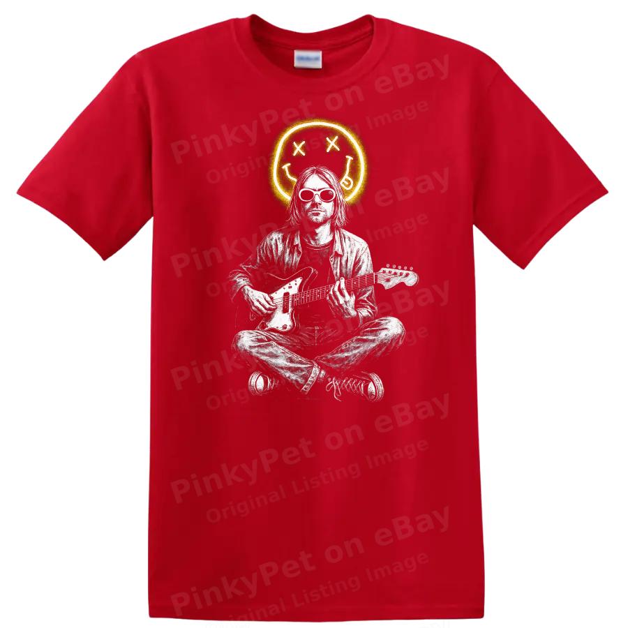 Retro Rock Guitarist T Shirt Vintage Music Legend Illustration Cool Tee