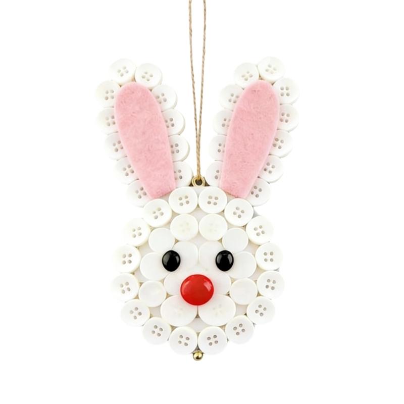 DIY Button Easter Hanging Decorations Set Easter Decors Craft Button Set Easter Ornament Making Set Gift Women Men