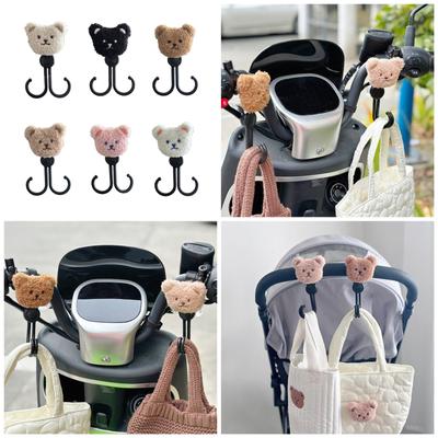 Kinderwagenhaken, niedlicher Bärenfigur-Wagenhaken zum Aufhängen von Taschen, Sabberlätzchen, Kinderwagenaufhänger, unverzichtbares Babyprodukt für Mütter