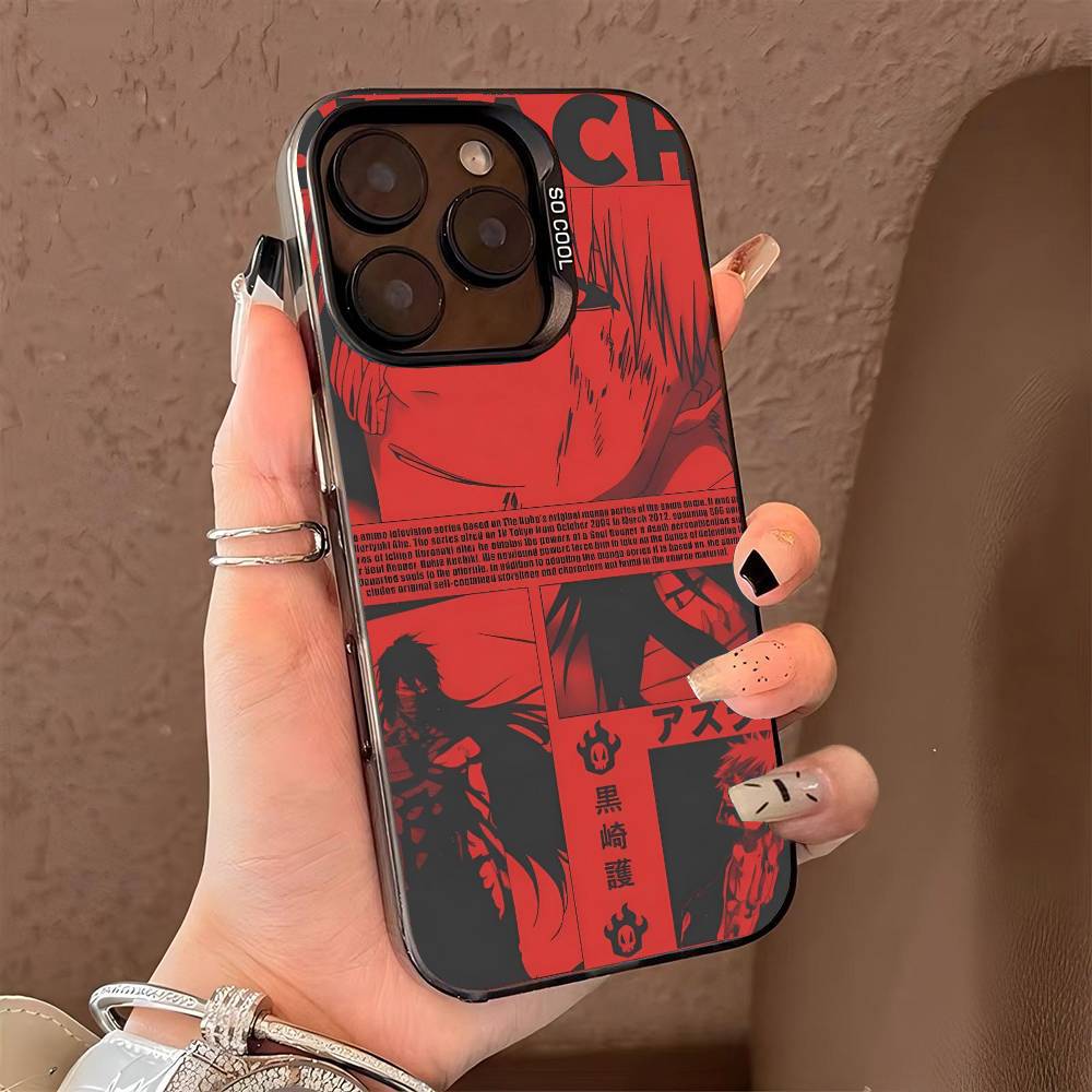 Heiße B-Bleach Handyhülle für iPhone 17 17Air 16 15 14 13 12 11 Pro Max Plus Bunt Silber
