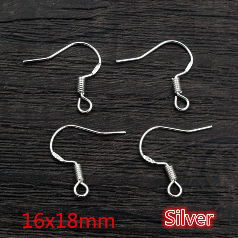 50-Piece DIY Earring Hooks 925 Engraved Pure Copper Plated Jewelry Making Kit 9g