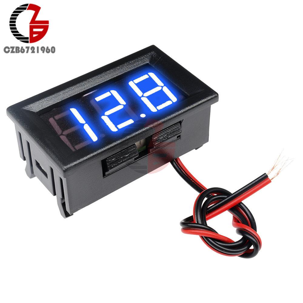 DC 4,7-30V 0,56'' Tommers Mini LED Digitalt Voltmeter Spenningsmåler 3 Sifre 2 Ledninger 5V 12V Bil Motorsykkel Voltmåler Tester Detektor Monitor