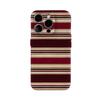 Burgundy Stripe Elegance Phone Case for IPhone 16 15 14 13 12 11 X XS XR XSMAX 7 8 Pro Max Plus Double-layer Back Cover