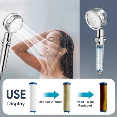 360 Degrees Rotation Turbo Fan Shower HeadHigh Pressure Water Saving Spray Adjustable Shower Head Filters Bathroom Accessories
