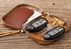 PARLEY Elk Key Case for Smart Keys, Deerskin Leather, Available in 7 Colors: Black, Red, Purple, Brown, and Navy, FE-68 (Black)