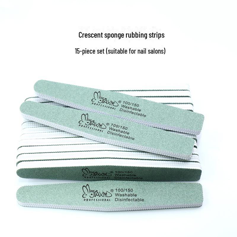 Xinjian Diamond Double-Sided Nail File Set - Includes Sponge, Polishing, and Rubbing Strips