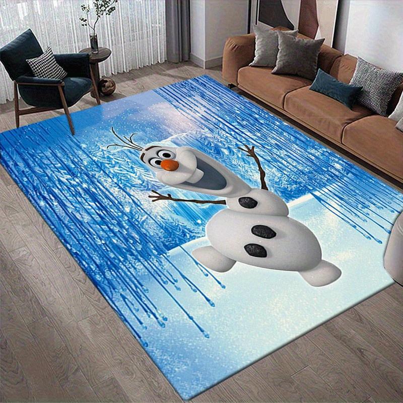 1pc Frozen Pattern Area Rug Soft Flannel Floor Mat for Living Room,Office,Bedroom and Carpet,Sofa Coffee Table Floor Mat