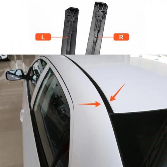 For 2009-2013 Toyota Corolla Rubber Roof Drip Trim Molding Left+Right Side Kit