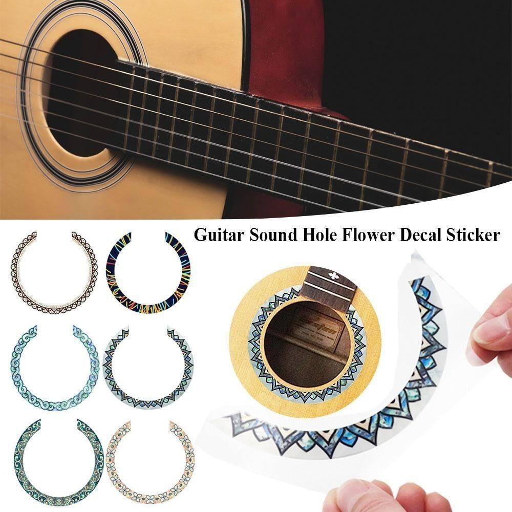 PVC Sound Hole Decal Musical Instruments Supplies Guitar Accessories Folk Guitar Sticker  Guitar