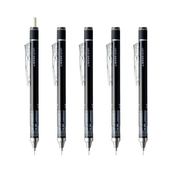 Tombow Mechanical Pencil MONO Monograph 0.5mm Black 5 pieces DPA-132B-5P