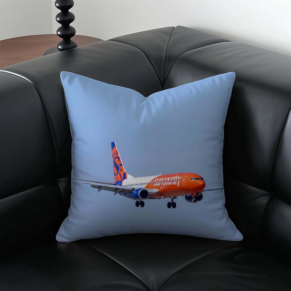 

Casual Business SSun Country Airlines Logo Cushion Cover Pillow Case Antidustmite Invisible zipper silky plush cushion 30X30cm