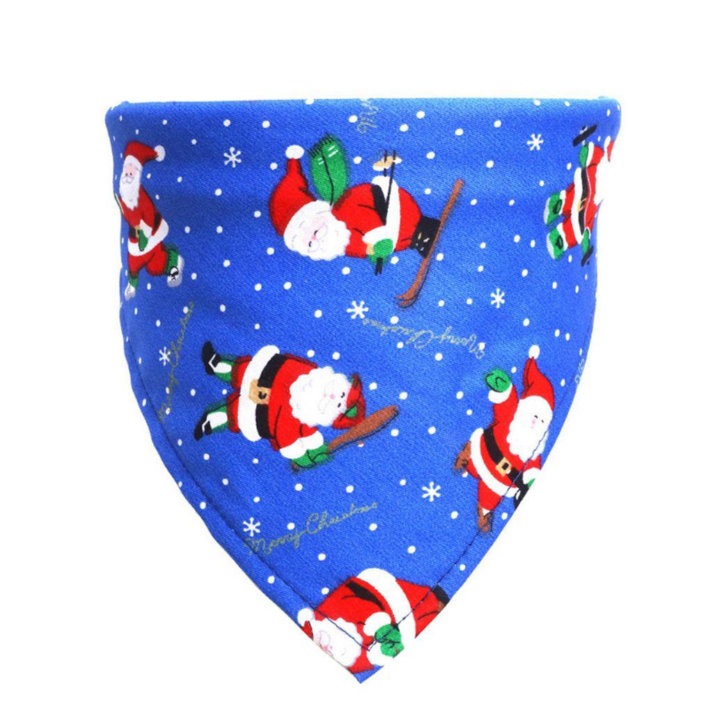 Puppy,Kitten Santa Claus Patten Cats Triangular Scarf Pet Costume Dogs Bandanas Christmas Pet Decor