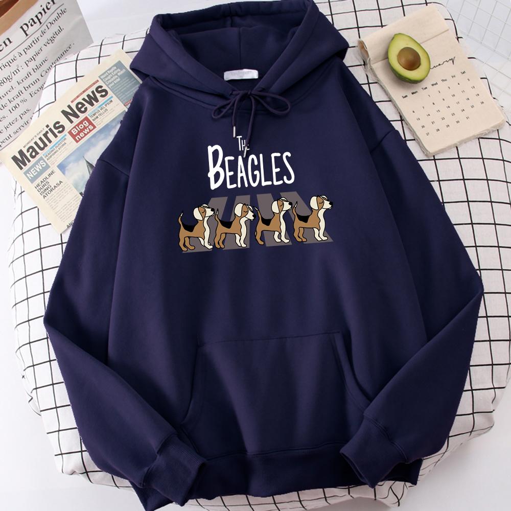 

The Beagles Simplicity Printing Mens Hoody Harajuku Fleece Sweatshirt Fashion Crewneck Hooded Casual Oversize Streetwear 3XL