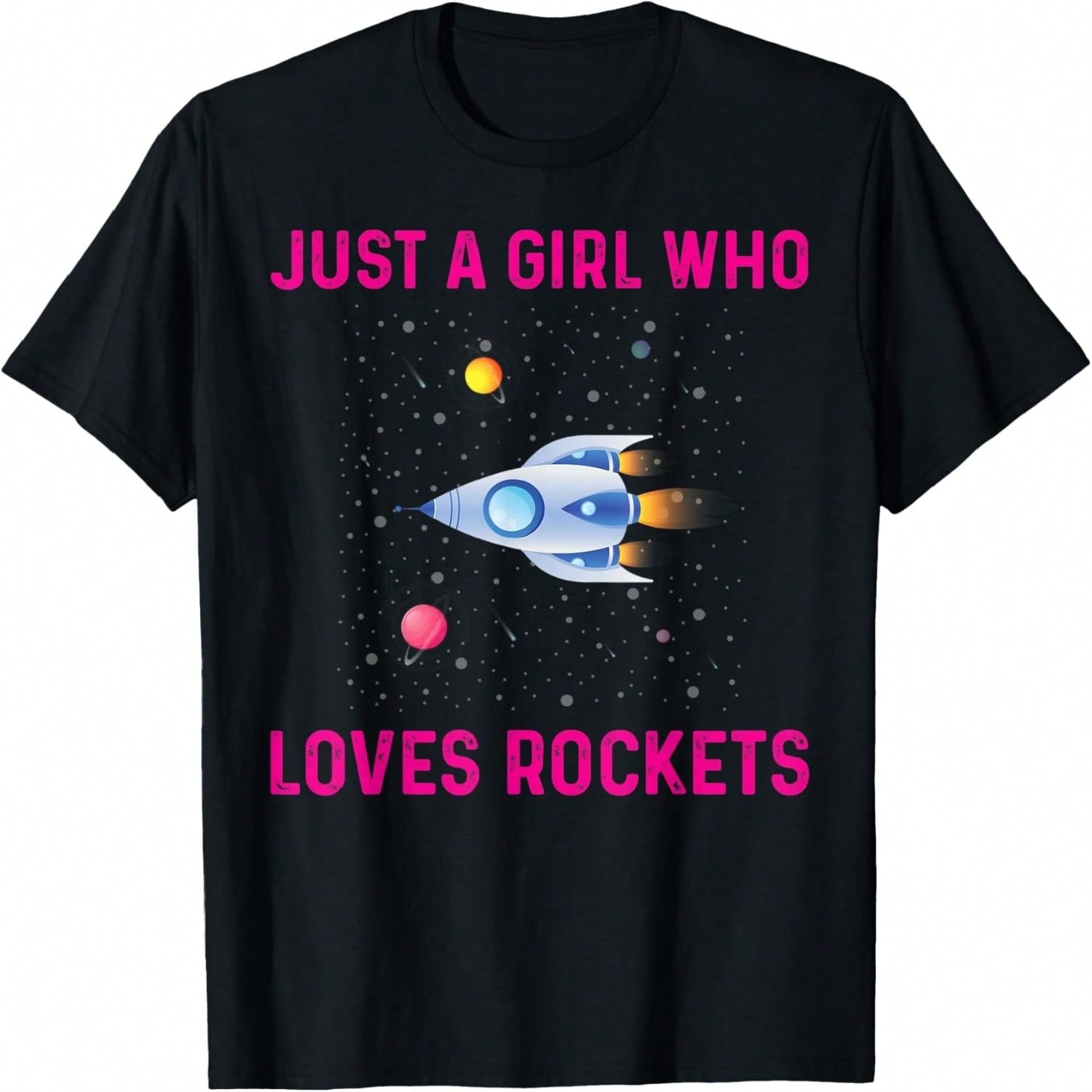 Just A Girl Who Loves Rockets T-Shirt S разноцветный