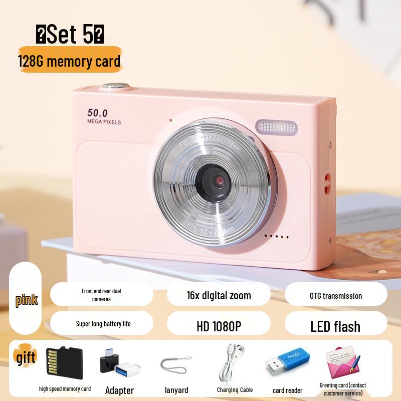 2025 High-Definition Retro Dual-Camera Digital Travel Camera for Students