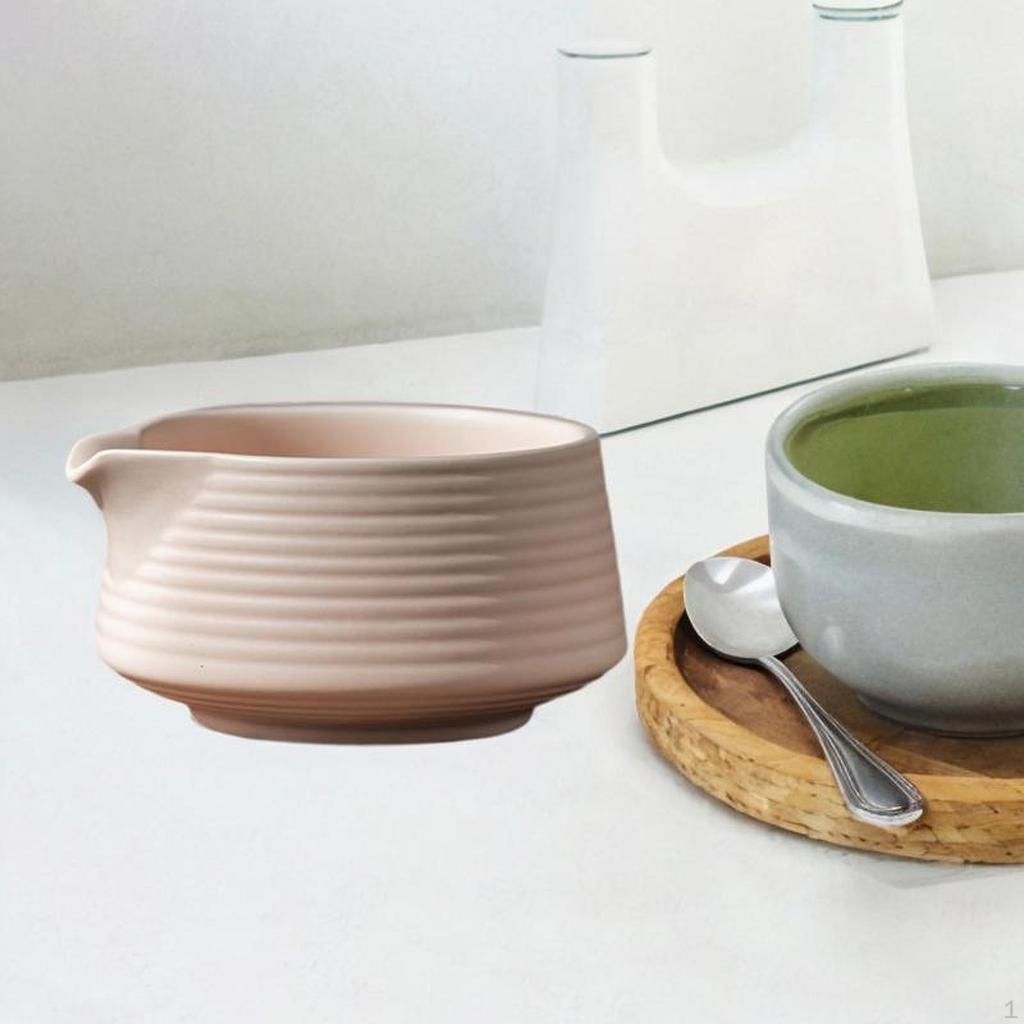 Ceramic Matcha Bowl Handmade Ceremony Portable Gift Tea Starter with Spout Cup