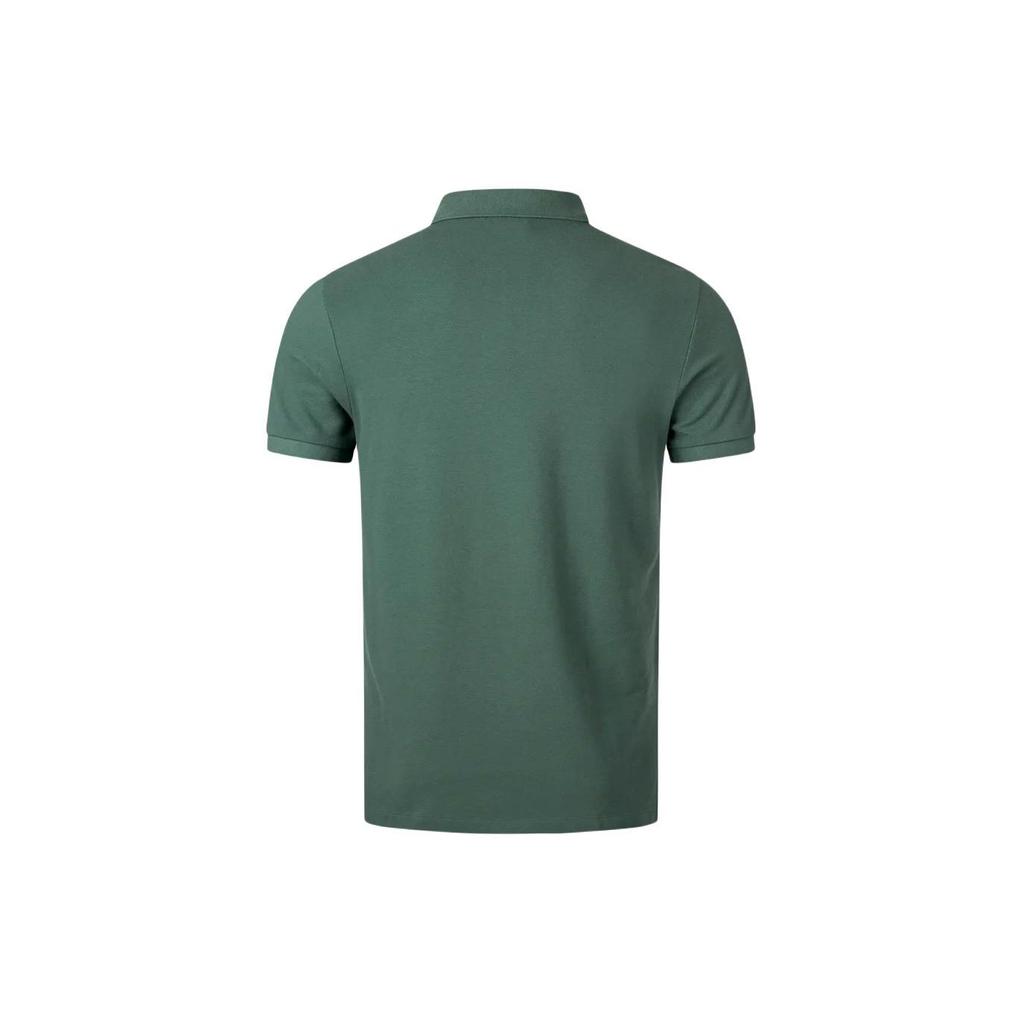 Polo Ralph Lauren Solid Color Polo Button Pullover Pattern Print Slim Fit Short Sleeve Polo Shirt Men tops Green 710680784-340