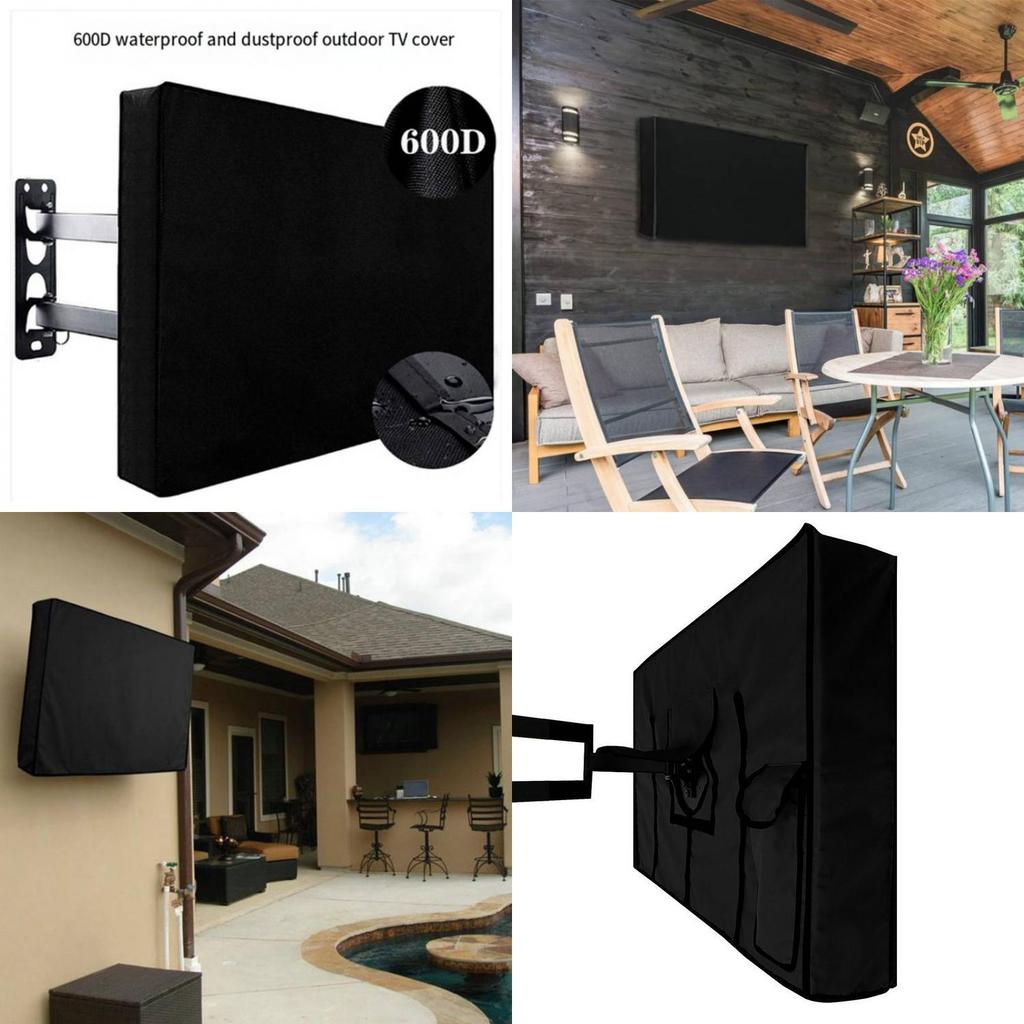 Modern Polyester Outdoor Tv Cover For Televisions Dustproof Waterproof Protector