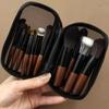 Mini Makeup Brush Set of 12, Including Eyeshadow Brush, Contour Brush, Nose Shadow Brush, Blending Brush, Loose Powder Brush, and Foundation Brush