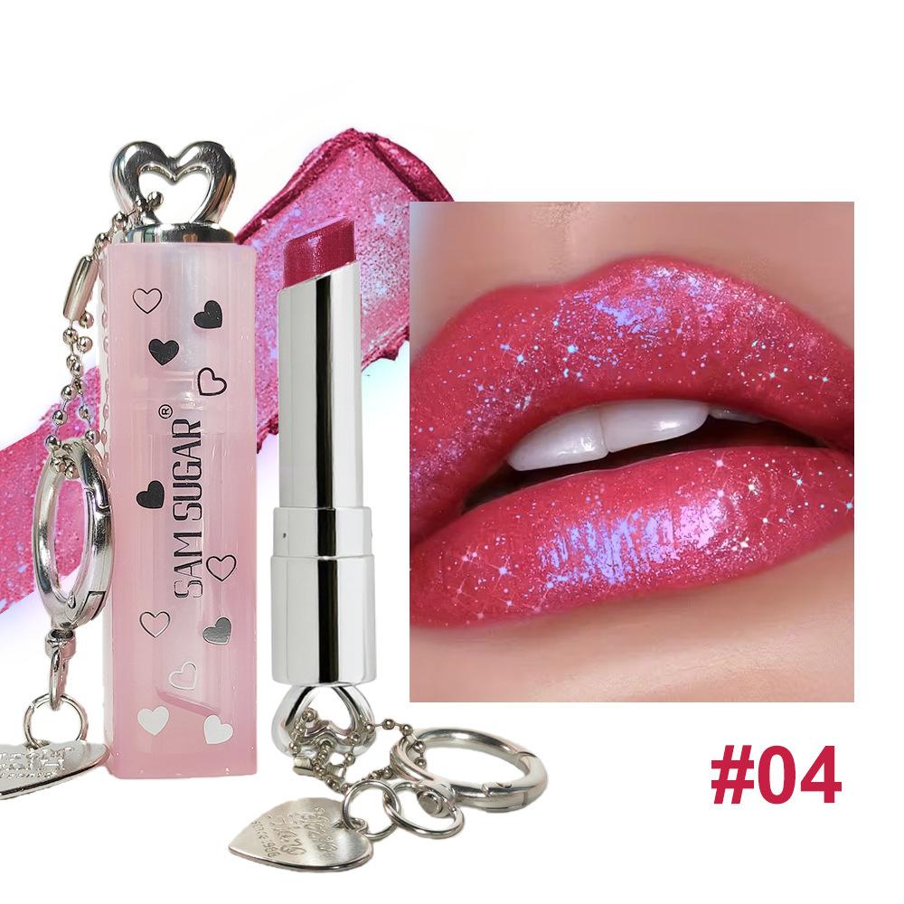 

Увлажняющая перламутровая помада Love Chain, Мелкий шиммер, Стойкая, Легко наносится, Не оставляет следов на чашке, Улучшает цвет лица и подчеркивает индивидуальность