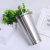 500ml 304 Stainless Steel Cup Hot Cold Drink Vacuum Insulated Flask Straw Lid Set Coffee Mug Portable Travel Tumbler