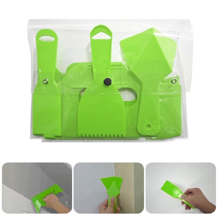 Multiple Size Plastic Putty Scraper Set 5Pieces Suitable For Home Improvement Efficient Spackling And Wallpapering Tasks