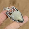Natural Scolecite Gemstone Pendant White 925 Sterling Silver Indian Jewelry