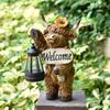 JYL TS/143,Solar Highland Cow Figurine Yak Garden Statue Outdoor Garden Decor Resin Craft