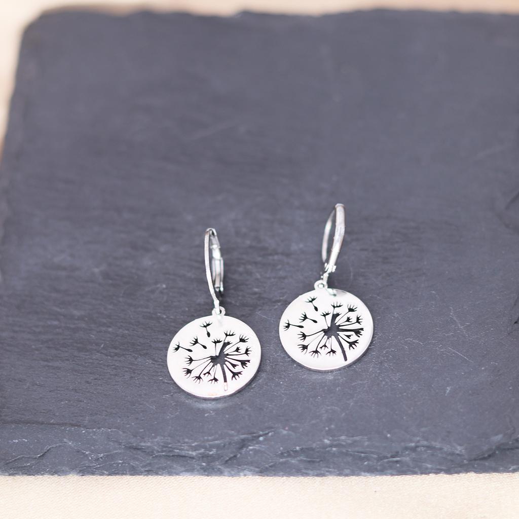 Kinitial Stainless Steel Unicorn Ankh Triangle Cross Snowflake Dandelion Mermaid Earrings For Women Trendy Piercing Jewelry