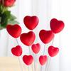10pcs Mini Red Pink Foam Love Heart Cake Toppers Sweet Valentine's Day Gift Romantic Wedding Engagement Party Cake Decoration