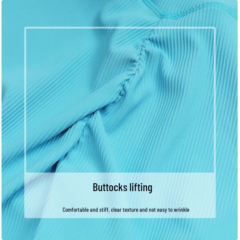 Women's V-Waist Tummy Control Yoga Leggings - Gathered Peach Hip Lift for Running and Training