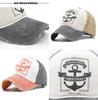 Retro Geometric Embroidery Baseball Cap Cotton Material Adjustable Size Casual Style