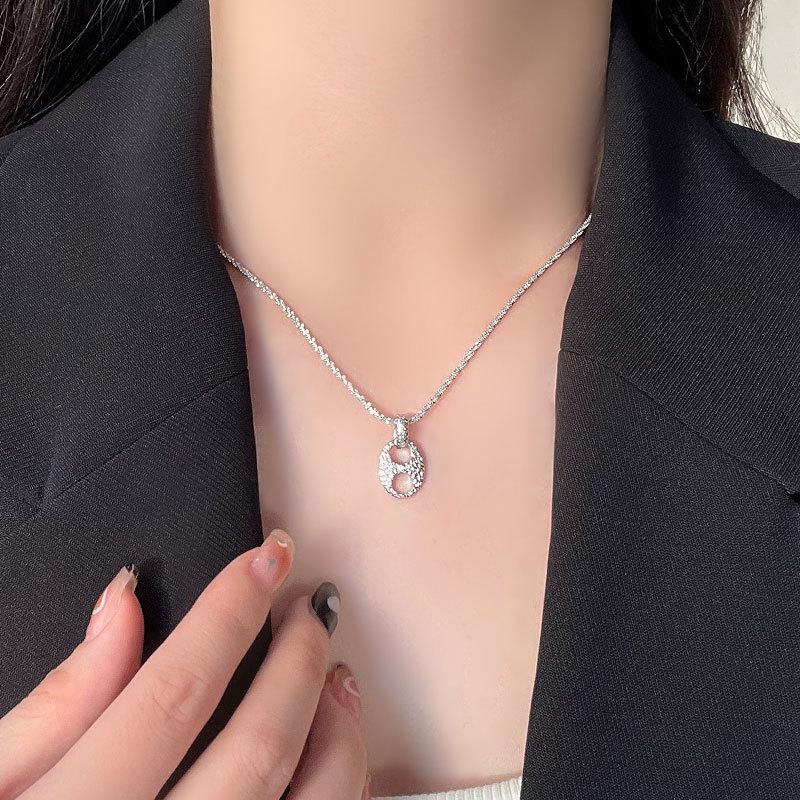 Pig Nose Necklace, Female Ins, Niche, Sweet and Cool Necklace, Starry Chain, Geometric Collarbone Chain