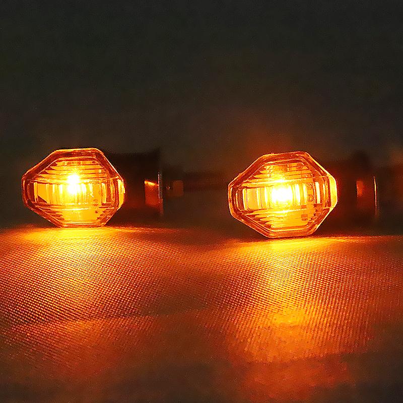 8mm Mini Motorcycle LED Turn Signals Light Amber Indicator Flasher Lamp For Honda Yamaha 12V Motorcycle Turn Signal Lights