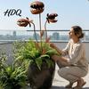 Flower Pot Stake Carnivorous Plant Garden Stake Metal Venus Flytrap Sculpture Rusty