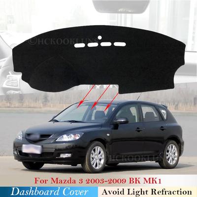 Για Mazda 3 BK 2003 2004 2005 2006 2007 2008 2009 MK1 κάλυμμα ταμπλό Προστατευτικό μαξιλαράκι Μοκέτα Φανελένιο Ματ σκίαστρο αυτοκινήτου Αξεσουάρ αυτοκινήτου