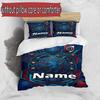 3pcs Duvet Cover Set (1*Duvet Cover + 2*Pillowcase, Without Core), Custom Name Chelsea Football Club Pattern Bedding Set, Home Bedroom Decor Gift