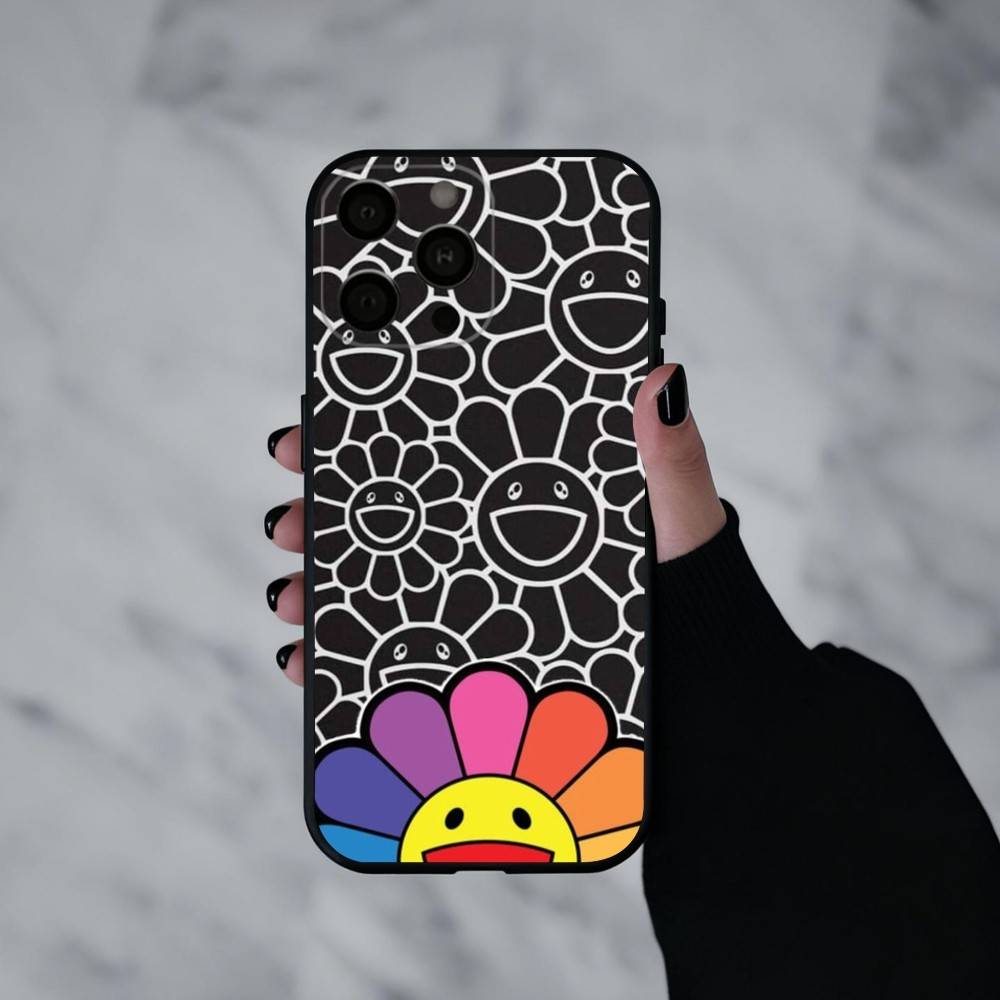 Takashi M-Murakamis F-Flowers Phone Case Silicone Soft For IPhone 17pro 16 15 14 13 12 11 X XR Plus Pro Max Plus