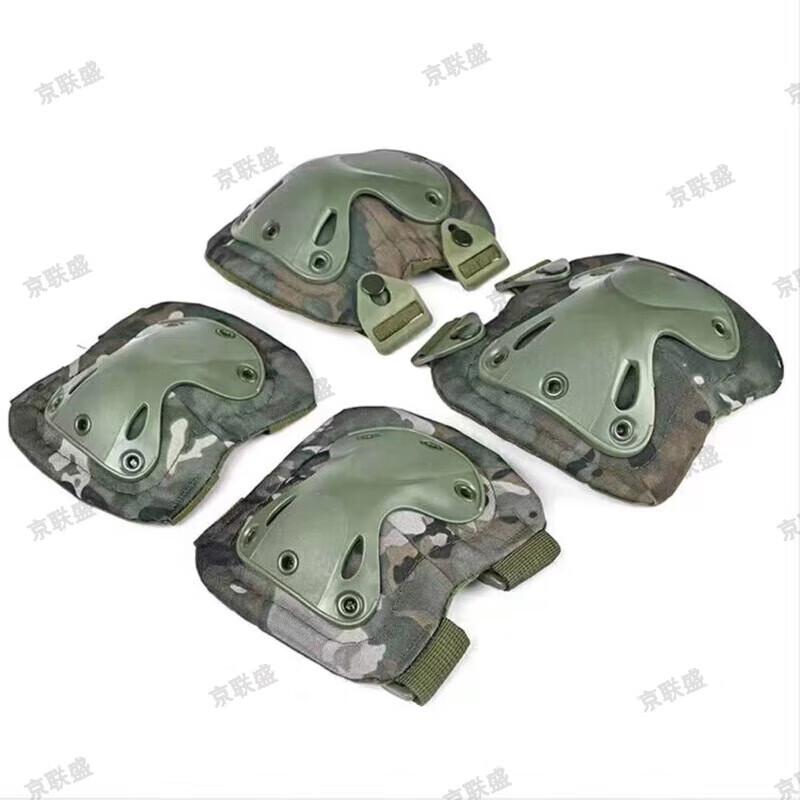 Jingliansheng 4-Piece Tactical Protection Knee & Elbow Pad Set