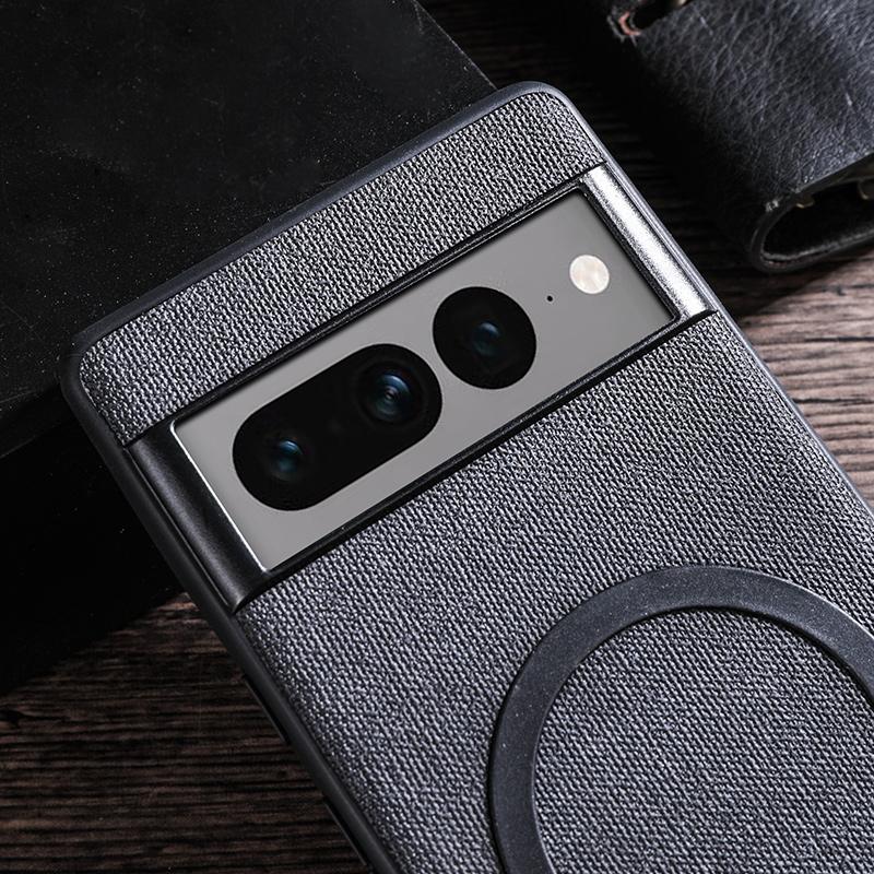 For Google Pixel 8 Pro Magnetic Phone Case Compatible with MagSafe Cloth Texture TPU Cover