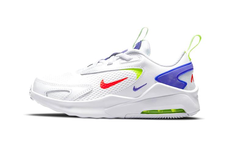 

Nike Air Max Bolt Амортизация Устойчивость к истиранию Дышащие Низкие Детская повседневная обувь Белый Синий Зеленый CW1627-103 28