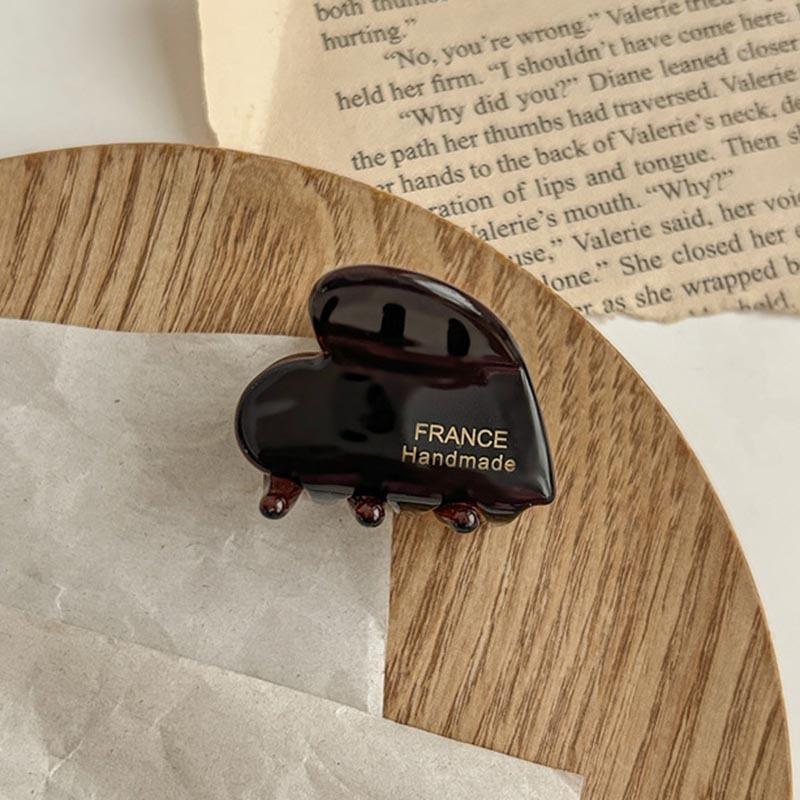 3.5cm Small Hair Claws Cute Acetate Heart Hair Clip Hairclaw For Girls Hairpins Children Women Hair Accessories Korean Hair Crabs