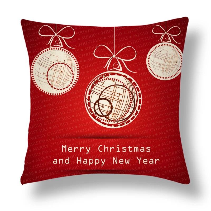 

Наволочки с рождественской тематикой Аксессуары для автомобиля Офис Санта-Клаус Гостиная Диван Домашние наволочки 40x40cm