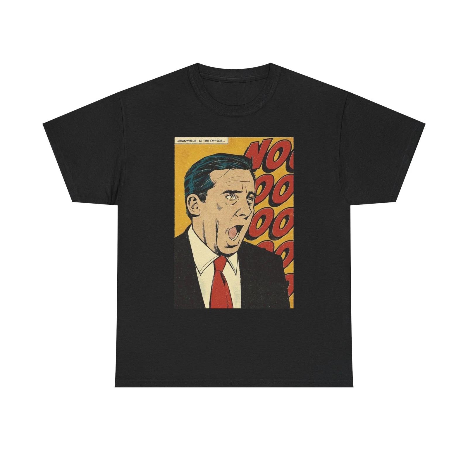 

Michael Scott Funny The Office Cartoon T Shirt Unisex Heavy Cotton Tee Gift XL
