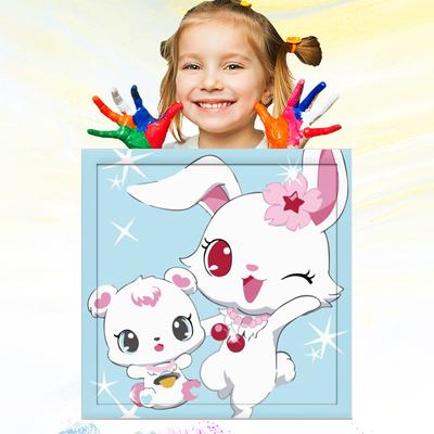 20x20cm Children's Drawing Kids Painting Training Hobby Development Hand-painted Oil Painting By Numbers For Children