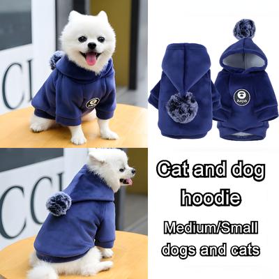 Haustier Hund Katze Kleidung Fleece Kapuzen Haarball Mantel Jacke Winter Kitty kleine mittelgroße Hunde Katzen Cool Pyjamas Chihuahua