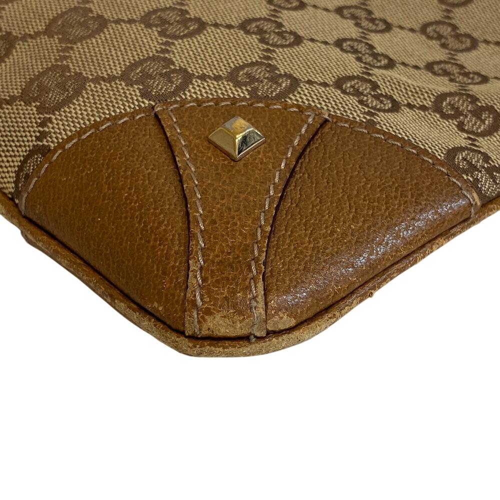 GUCCI 120893 Studs crossbody GG canvas GG canvas Shoulder Bag Brown GG canvas unisex Used